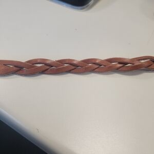 Braided Tan Leather Bracelet